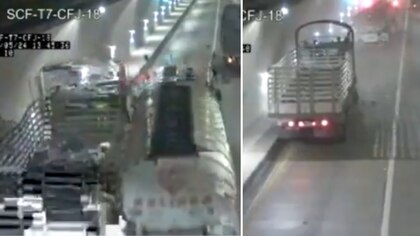 Video: aparatoso accidente en túnel de la vía al Llano por poco termina en una tragedia