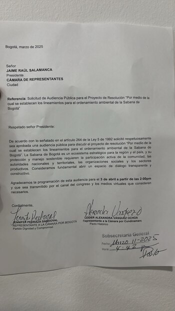 Carta solicitud audiencia pública
