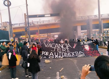 Protestas en los exteriores de