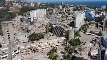 Imágenes de dron revelan la magnitud de la destrucción causada por el terremoto en Venezuela, en La Guaira, la zona más afectada.