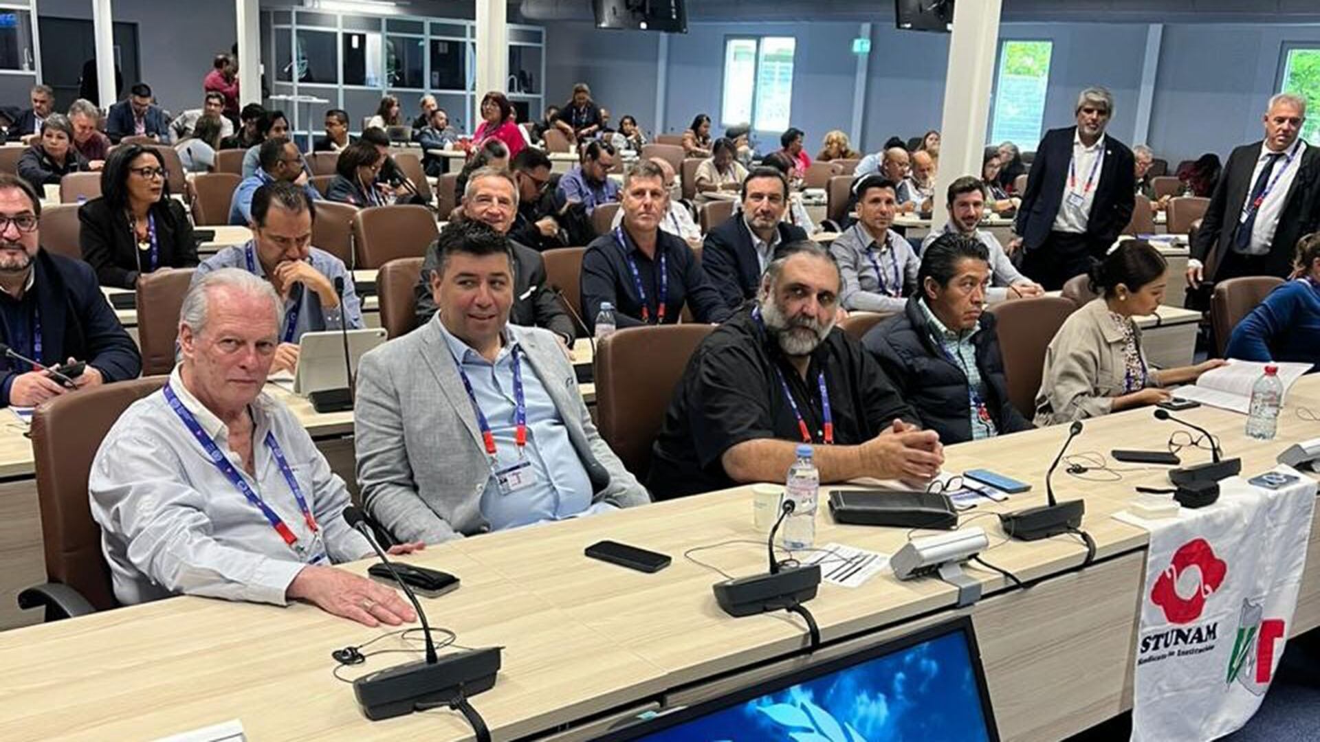 Andrés Rodríguez, en uno de los encuentros que se realizan en la OIT