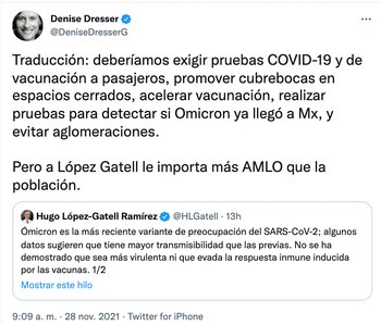 La politóloga expuso las medidas