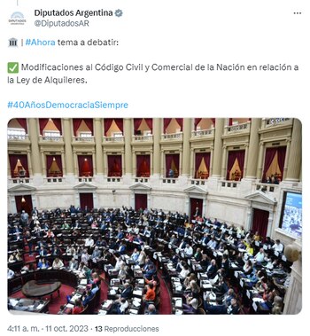Diputados Argentina Ley de Alquileres