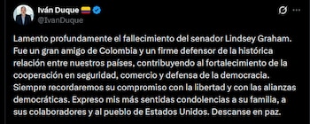 Iván Duque - crédito @IvanDuque/X