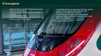 Diapositiva proyectada en la conferencia