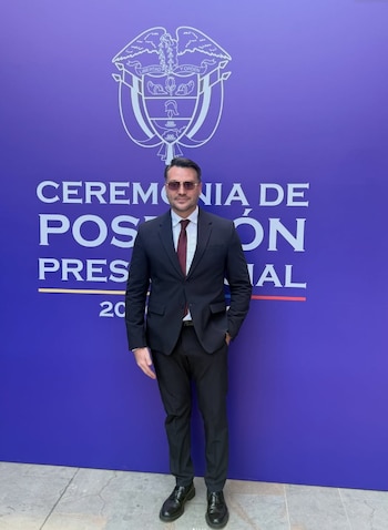 El empresario barranquillero Yadid Jalaff (que también cuenta con la nacionalidad venezolana) es un amigo cercano al presidente Abelardo de la Espriella, e incluso fue uno de sus invitados a la ceremonia de posesión presidencial que se llevó a cabo en Cali el viernes 7 de agosto de 2026 - crédito @yadidjalaffreyes/IG