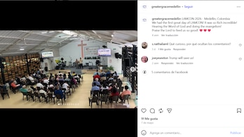 Su comunidad en Medellín, según redes sociales, a penas supera los 400 miembros - crédito Greater Grace Medellín / Instagram