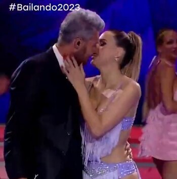 Marcelo Tinelli y Milett Figueroa