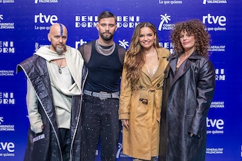 Melody, J Kbello, Mel Ömana y Mawot, los cuatro clasificados de la segunda semifinal del Benidorm Fest 2025 (Instagram/@benidormfest_rtve)