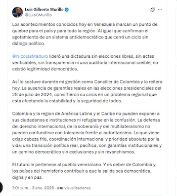 El excanciller Luis Gilberto Murillo