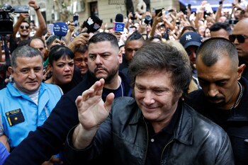 Javier Milei, durante las elecciones