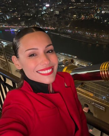 Pampita disfrutó de la noche