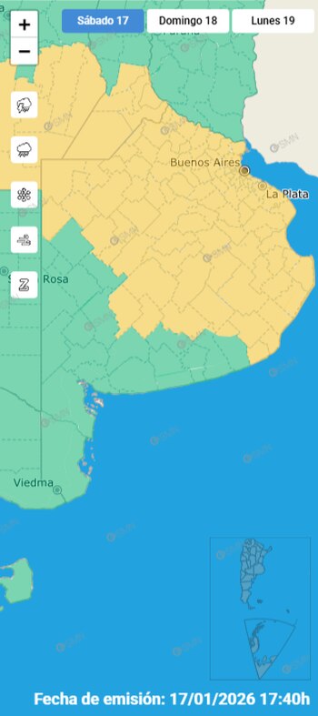 El Servicio Meteorológico había emitido