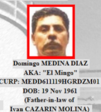 El Mingo, suegro de "El Tanque" e identificado como escolta de "El Tornado". Crédito: OFAC