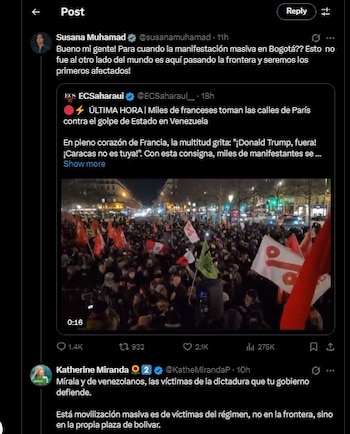 Susana Muhamad hizo un mensaje