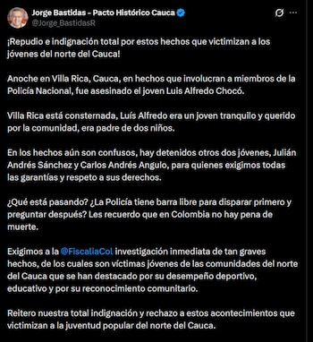 Jorge Bastidas - crédito @Jorge_BastidasR/X