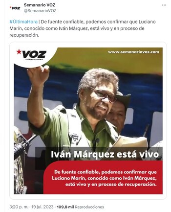 En su perfil de Twitter,