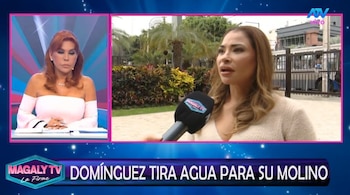 Melanie Martínez asegura que su hija no autorizó a Christian Domínguez a mostrar chat del Día del Padre. Captura: Magaly TV La Firme.