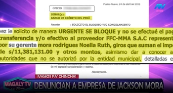 Jackson Mora en el ojo público: empresa de su hermana recibió millonarios montos del MEF. Captura: Magaly Tv La Firme.