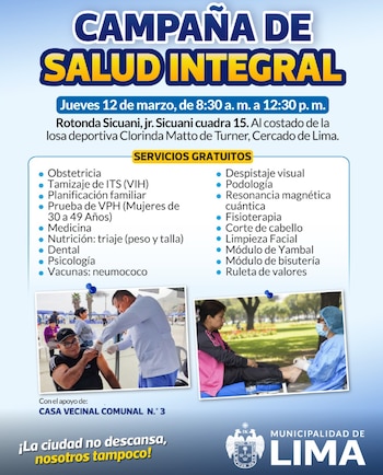 El evento ofrecerá atención médica