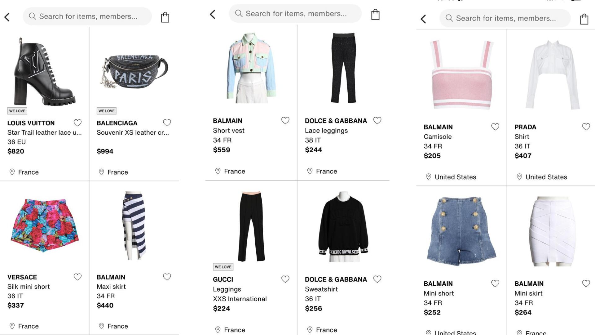 Balenciaga, Louis Vitton, Prada, Yvse Saint Laurent y Channel, son solo algunas de las marcas que puso en venta Roccuzzo