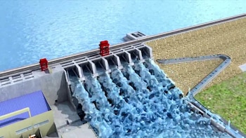 Una maqueta de la Represa