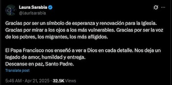 Laura Sarabia sobre la muerte