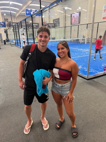 La imagen junto a Julián Álvarez