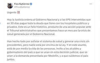 El alcalde de Medellín, Federico