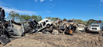 Algunas de las unidades destruidas