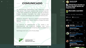 Anuncio confirmado de Mayer Candelo