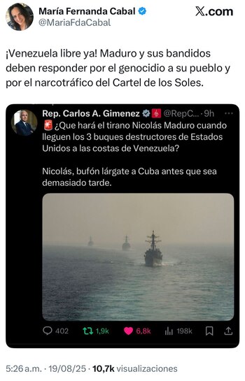 Publicación de María Fernanda Cabal