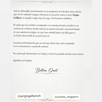 Bettina Oneto niega declaraciones de