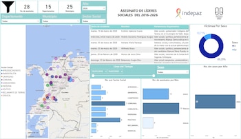 Mapa del asesinato de líderes