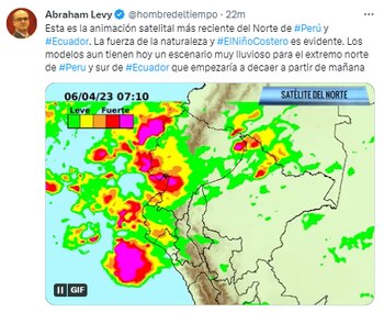 El 'hombre del tiempo' indicó