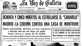 Portada del periódico La Voz