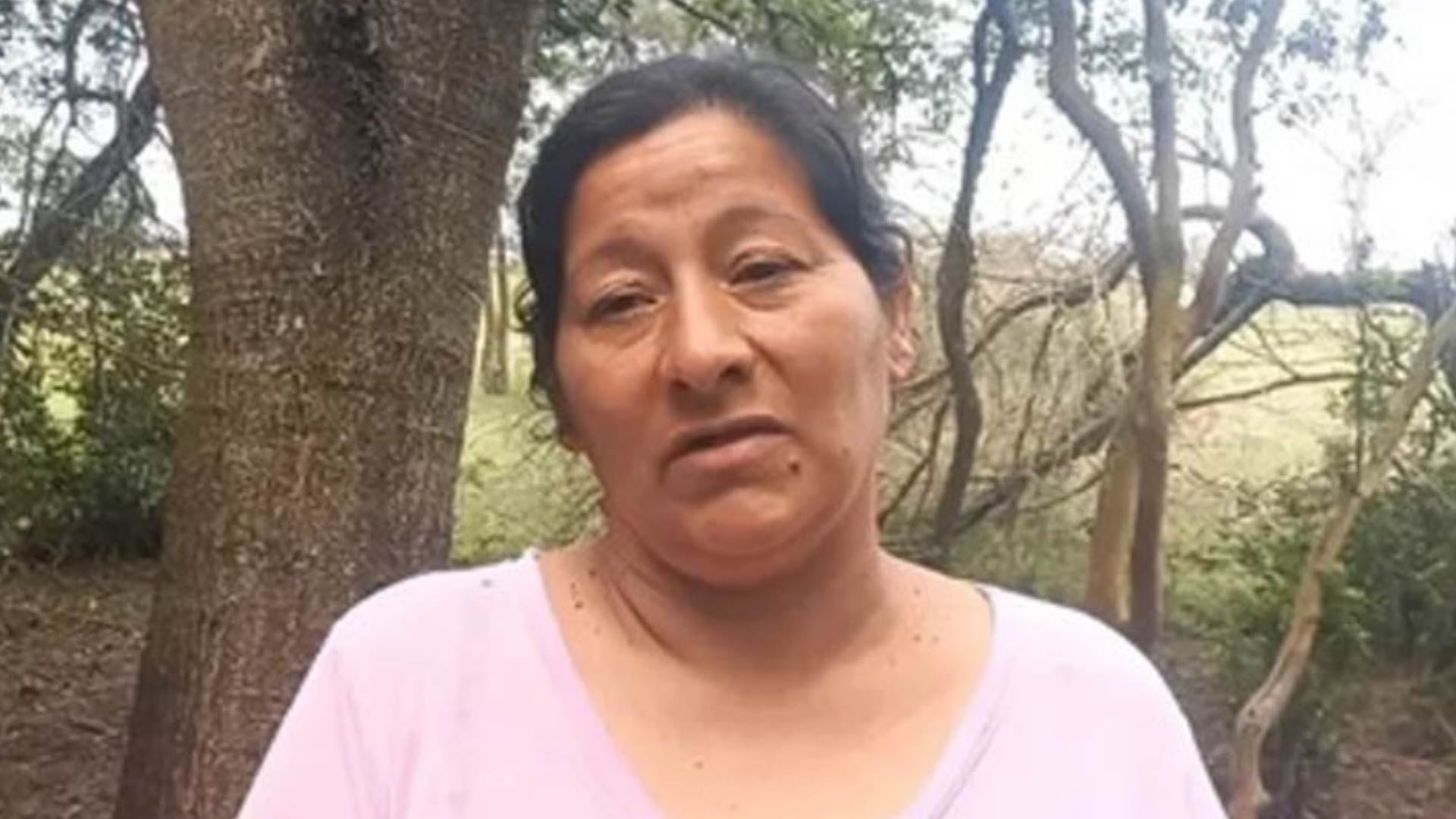 Laudelina Peña, tía de Loan, una de las acusadas.