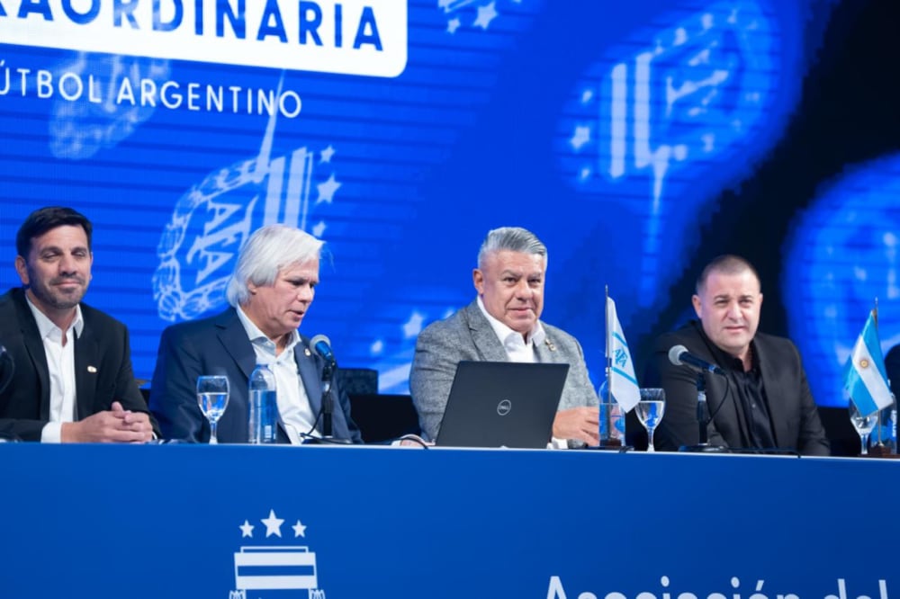 Claudio Tapia, presidente de la AFA, estuvo presente en la Asamblea (Crédito: AFA)