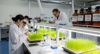 Científicos trabajando en un laboratorio