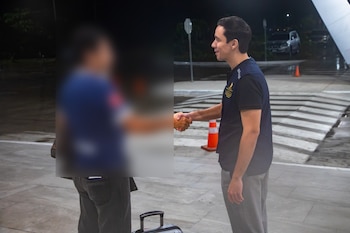 "Cesar" relato como fue engañado y paso a formar parte de labores del ejercito ruso (Foto: Secretaria de Relaciones Exteriores)
