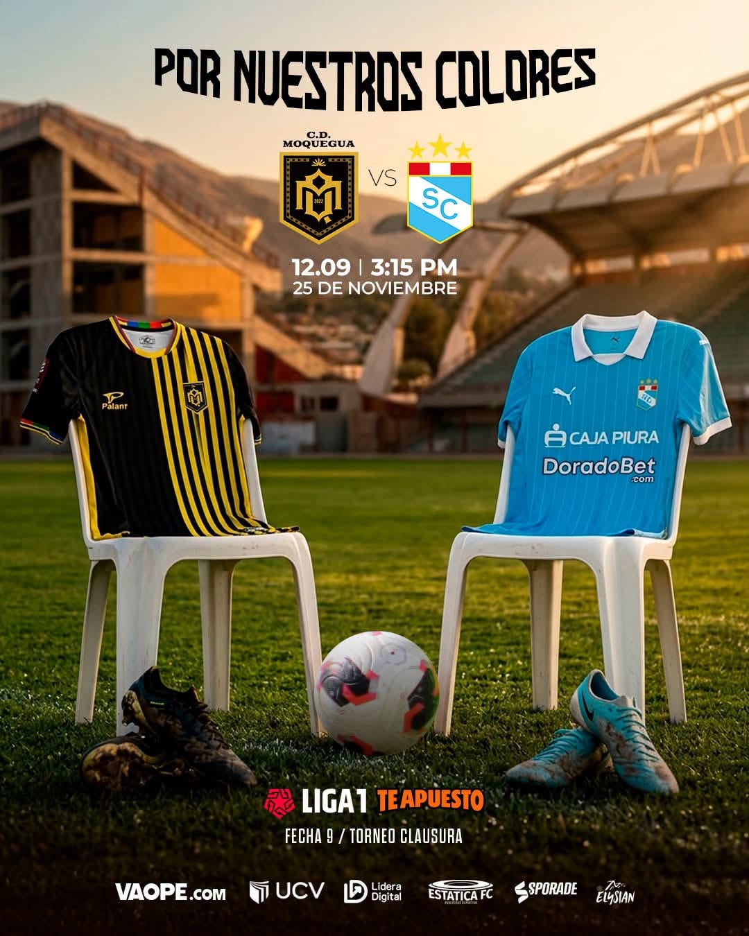 Anuncio del CD Moquegua vs Sporting Cristal por el Torneo Clausura 2026. - créditos: CD Moquegua