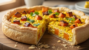 Receta de tarta de calabaza y choclo, rápida y fácil