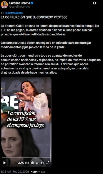 Carolina Corcho a María Fernanda