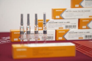 Vials of Sinovac Biotech Ltd.'s