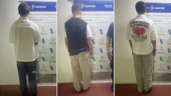 Los tres acusados, uno es