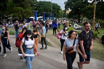 Desde temprano, cientos de personas