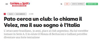 Pato cerca de velez SF nota