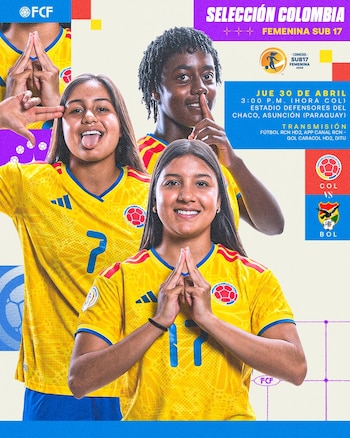La Tricolor presentó el partido de la siguiente forma-crédito @FCFSeleccionCol/X