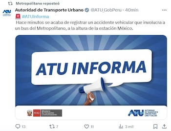 El accidente del Metropolitano afectó