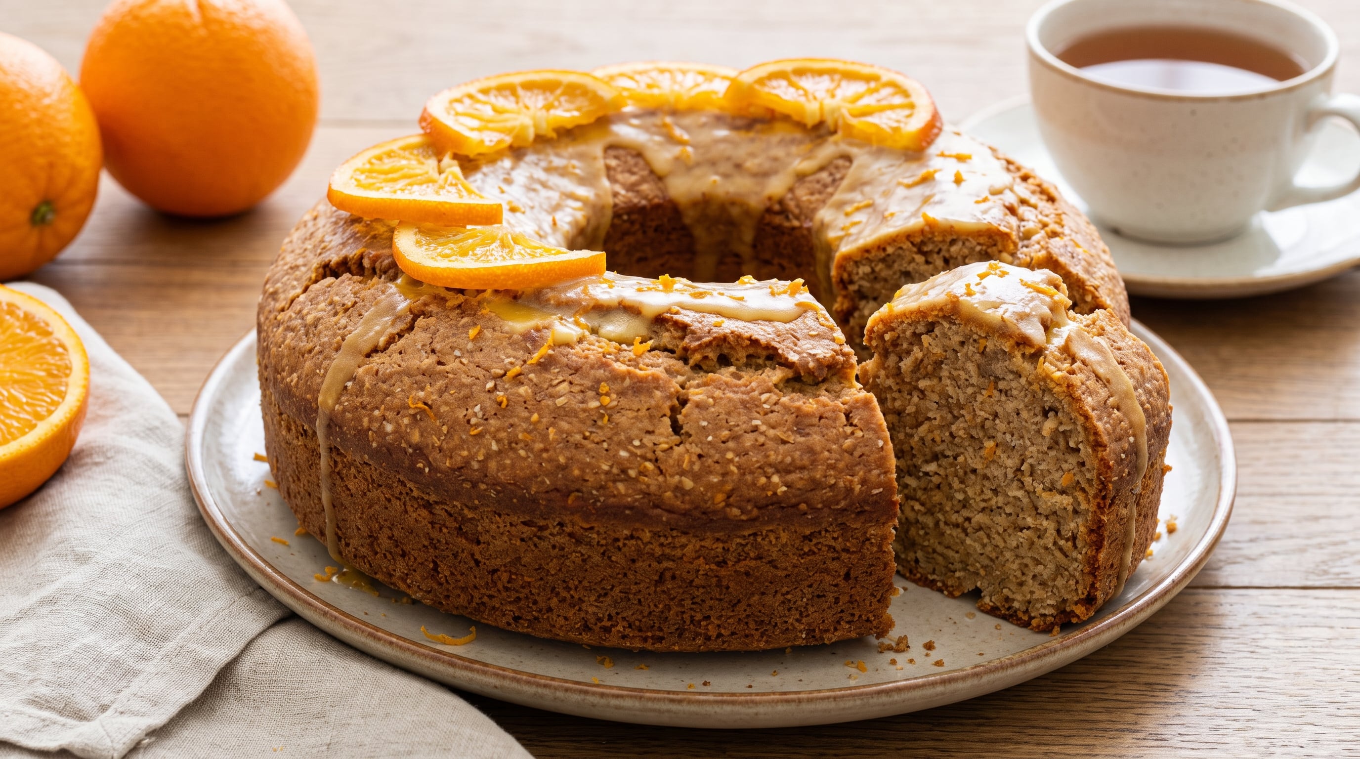 Receta de budín integral de naranja, rápida y fácil